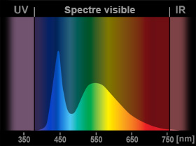 Spectre de lampe LED 6000 K