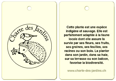 Étiquette de la Charte des Jardins