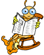 Le ver luisant lit assis sur un rocking-chair