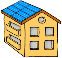 Panneaux photovoltaïques intégrés sur un toit incliné