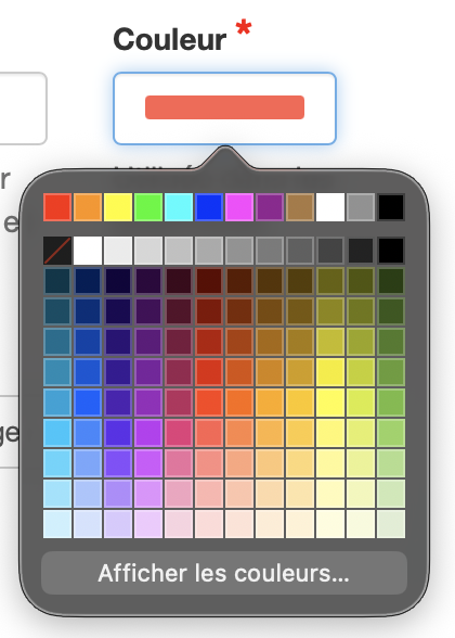 Sélecteur de couleurs