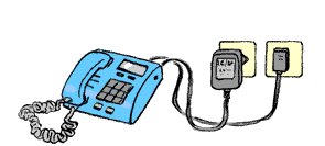 fiche téléphonique et fiche 230 volts