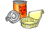 Boites et barquettes d'aliments pour chats
