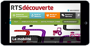 Ecran d'accueil du site web RTS découverte sur la mobilité