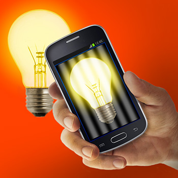 Inspection du flicker d'une ampoule avec un smartphone