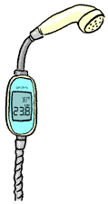 Compteur d'énergie sur la douche